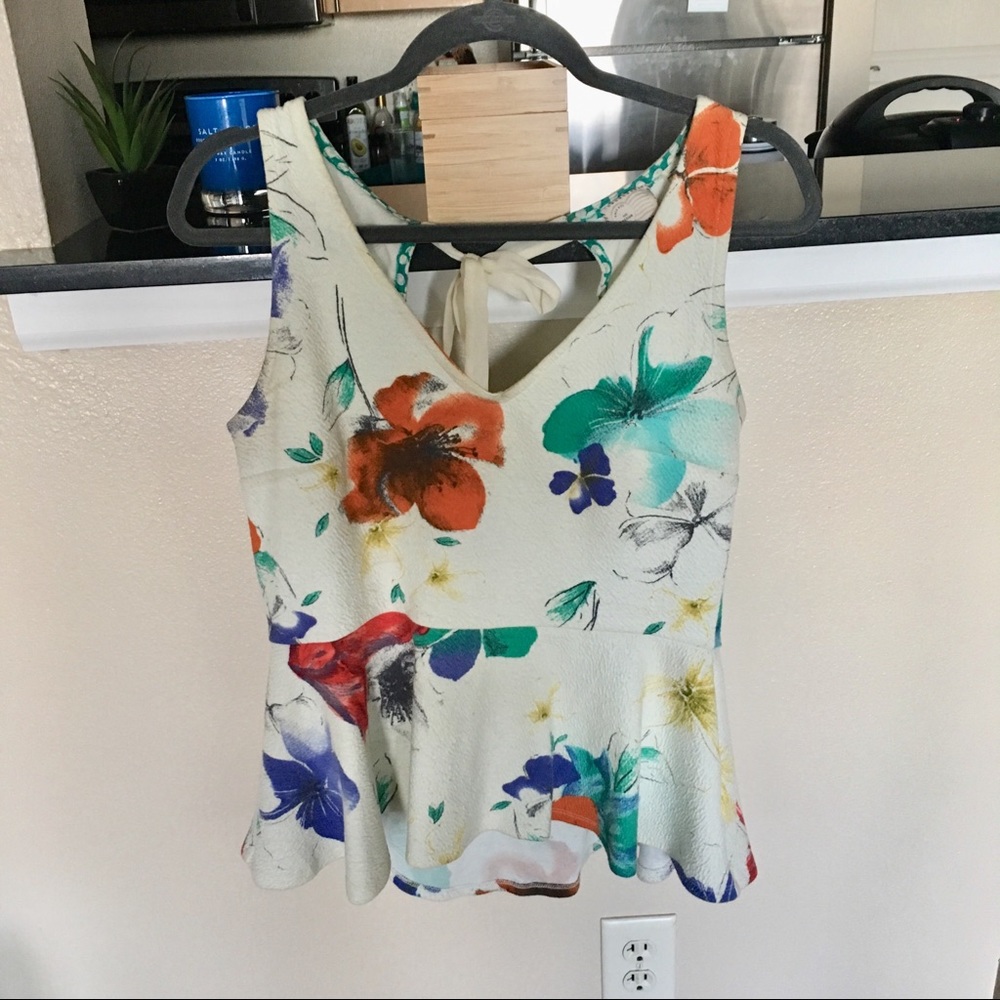 Anthropologie floral peplum